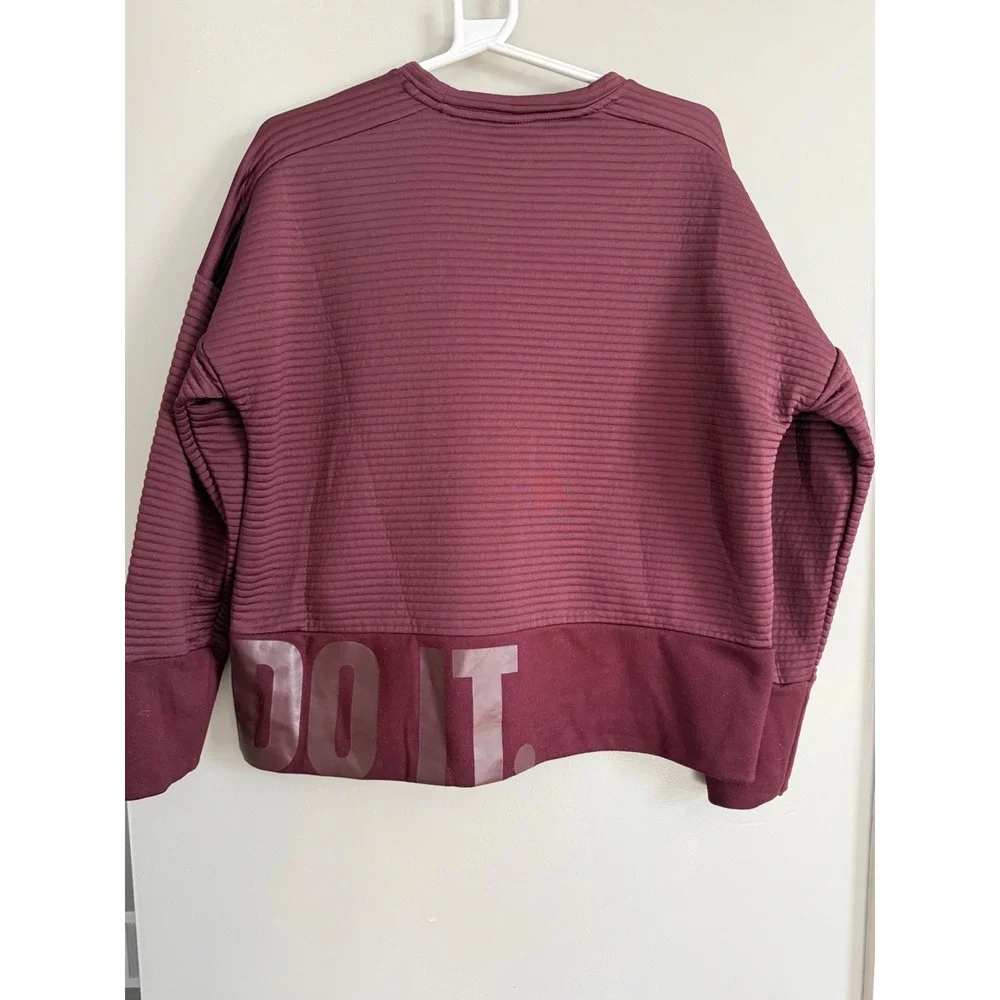 Nike Dri-Fit Training  long sleeve ribbed sweatshirt size M Oversized Boxy Fit